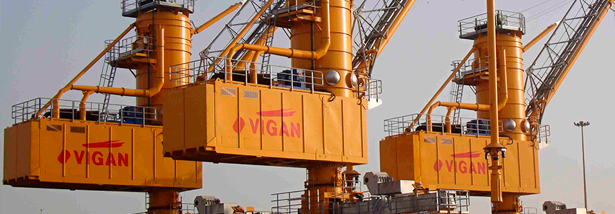Equipos portuarios de descargue de materiales marca Vigan