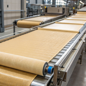 Banda transportadora de teflón PTFE en horno industrial de alta temperatura